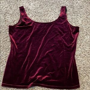 Luxurious Velvet Wine Tank Top